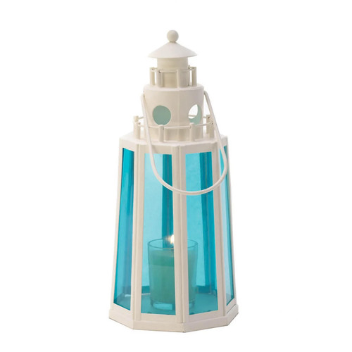 Ocean blue lighthouse candle - ocean,